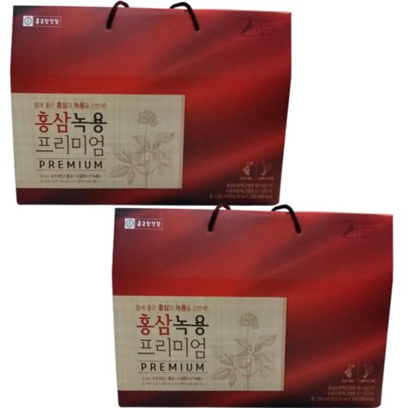 종근당건강 홍삼녹용 프리미엄 50ml 30포 1박스 1개월분 홍삼과 녹용을 한번에, 1개, 1.5L