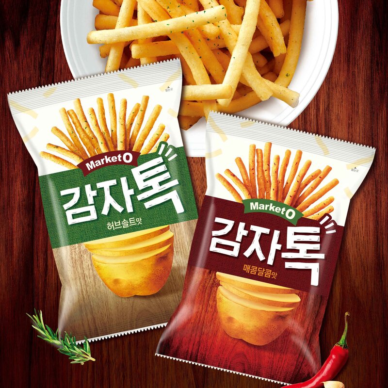 마켓오 감자톡 허브솔트맛, 136g, 2개