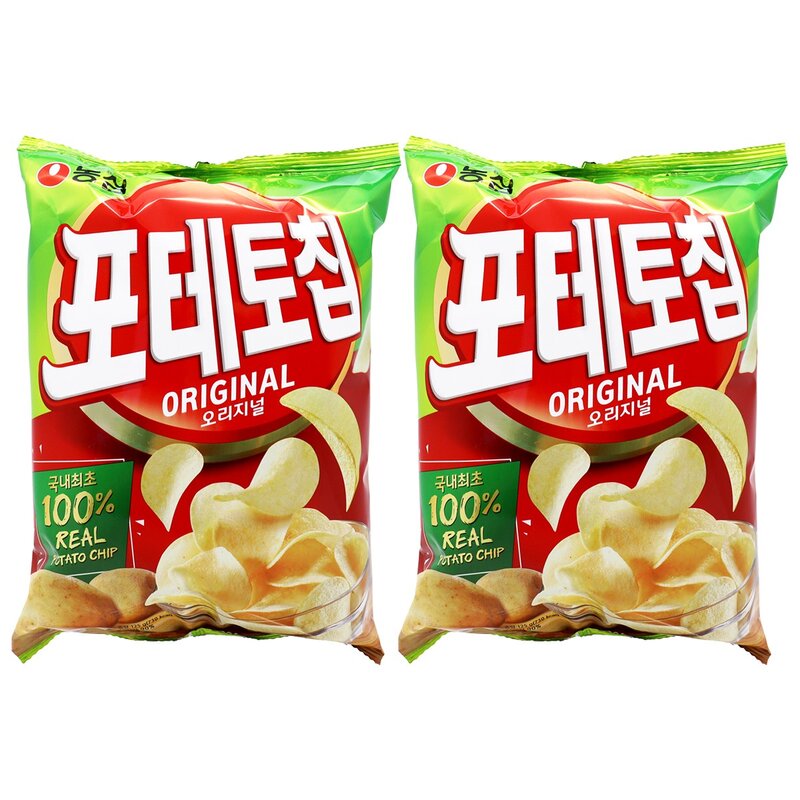 포테토칩 오리지널 감자스낵, 60g, 3개