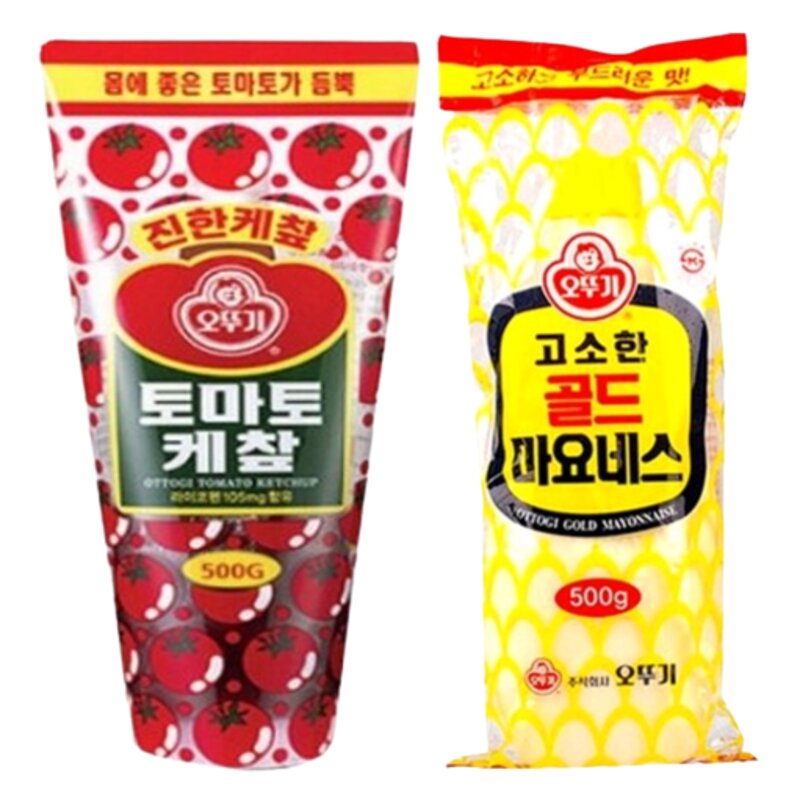 [오뚜기] 토마토 케찹 500g+골드 마요네스 500g, 500g, 1세트