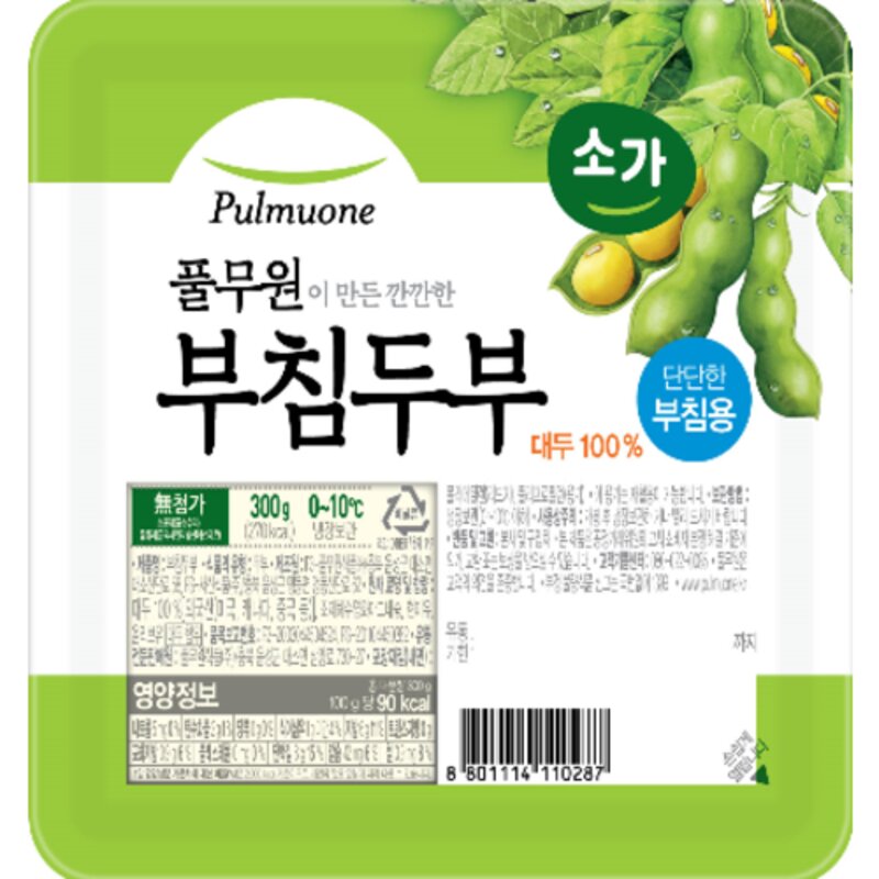 (풀무원)소가 단단한 부침용 부침두부300g 멀티팩 아이스박스, 300g, 6개