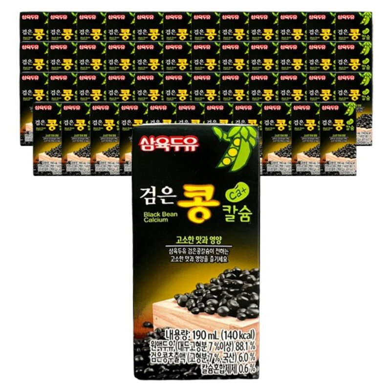 삼육두유 검은콩 칼슘, 삼육두유 검은콩 칼슘 140ml 24개, 24개, 140ml