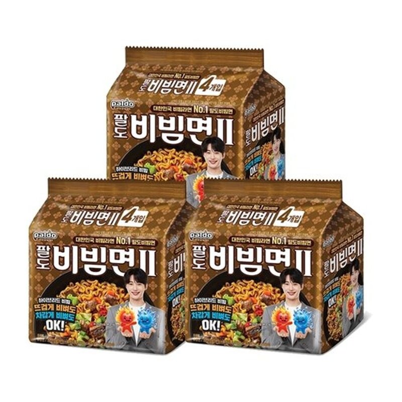 팔도 비빔면2 투 II 하이브리드 130g, 12개