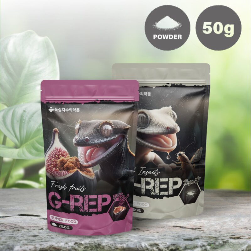 지렙 슈퍼푸드 무화과 곤충맛 50g / 녹십자 G-rep 크레스티드게코 먹이, 곤충(Insect)