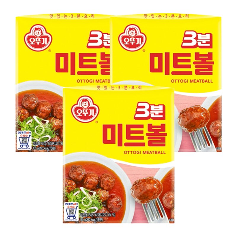 오뚜기 3분 미트볼, 150g, 6개