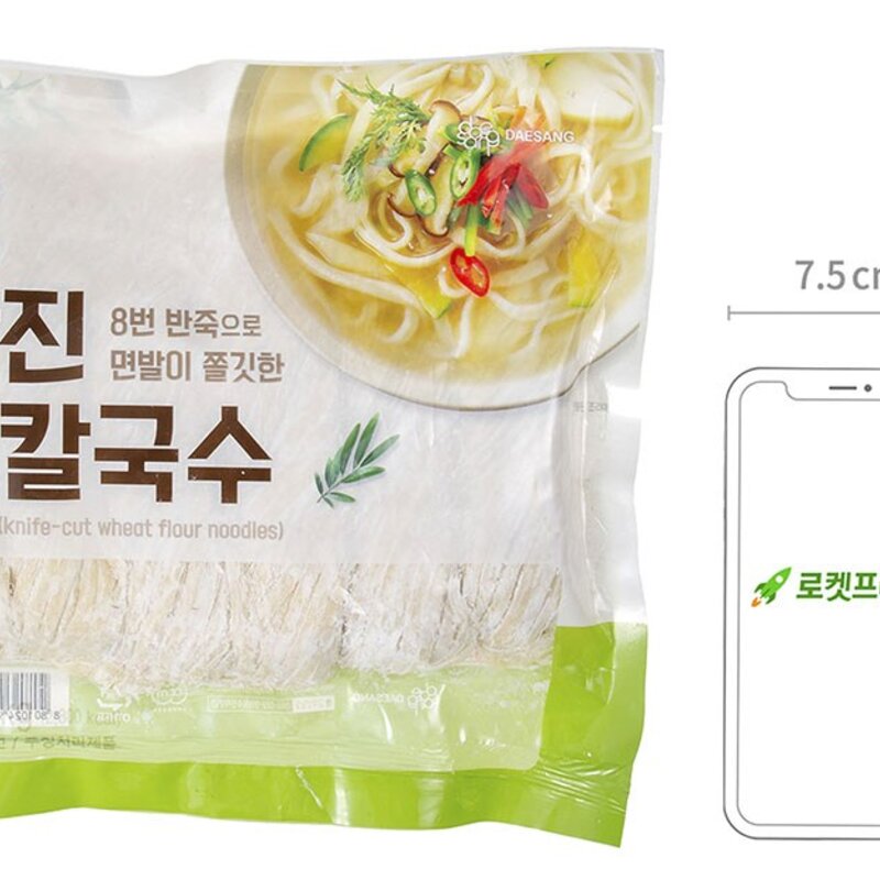 대상 찰진생칼국수, 1kg, 6개