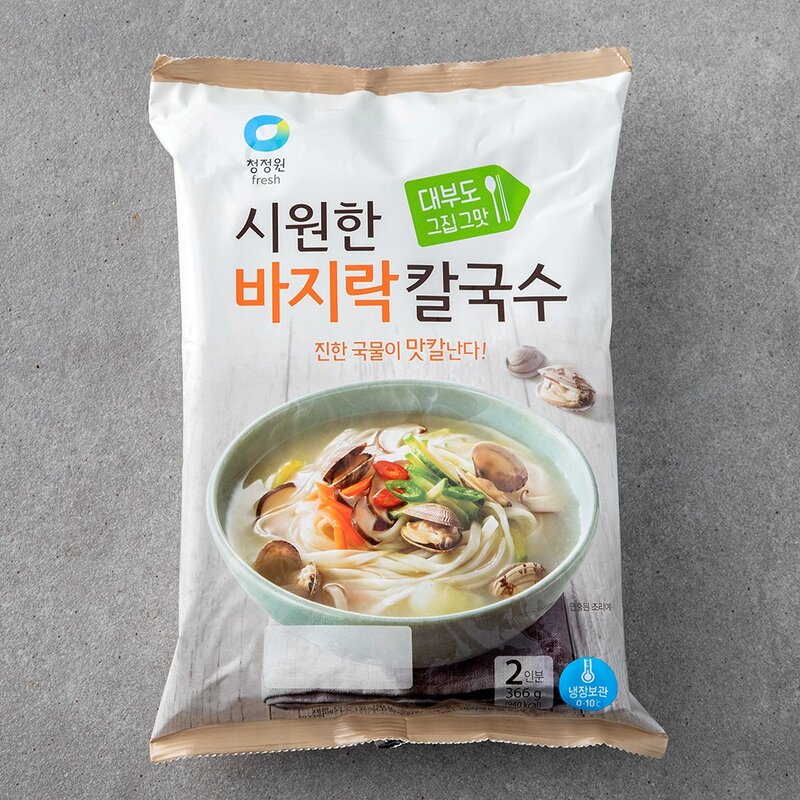 청정원 바지락칼국수, 366g, 1개