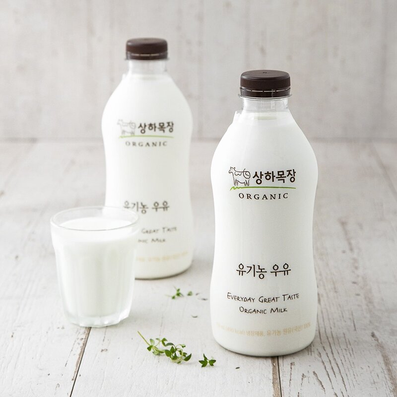 상하목장 유기농인증 우유, 750ml, 4개