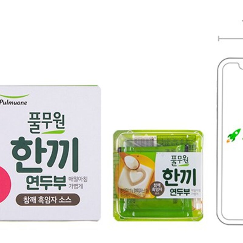 풀무원 한끼 연두부 + 참깨 흑임자 소스, 110g, 6개