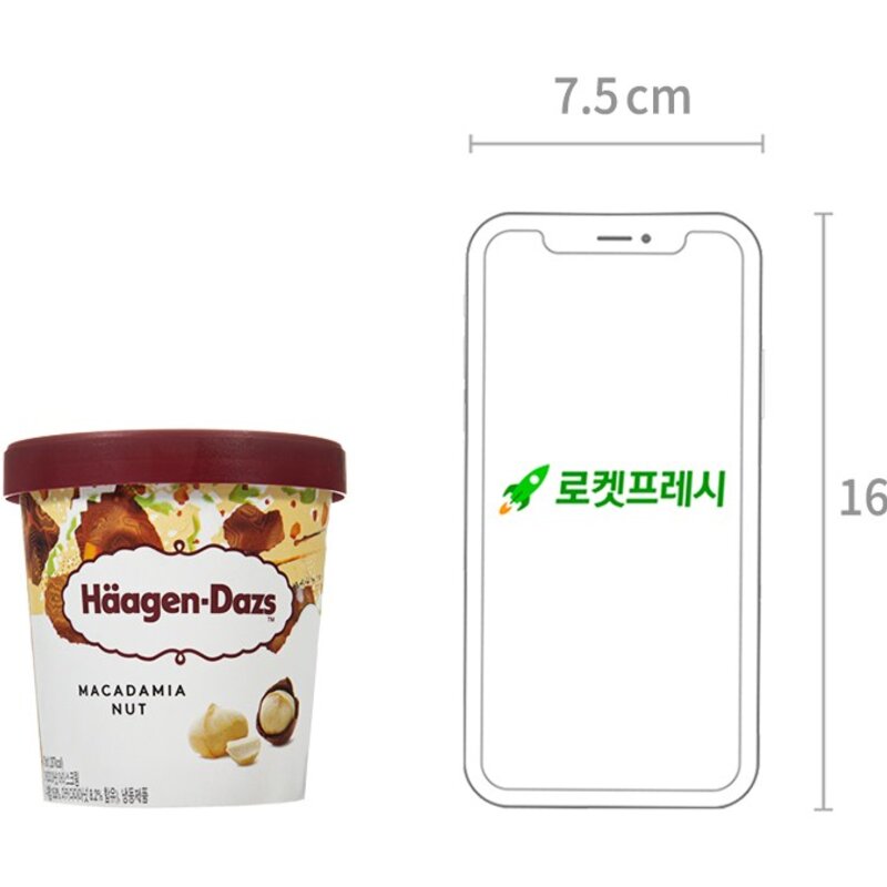 하겐다즈 파인트 마카다미아 넛 (냉동), 473ml, 1개