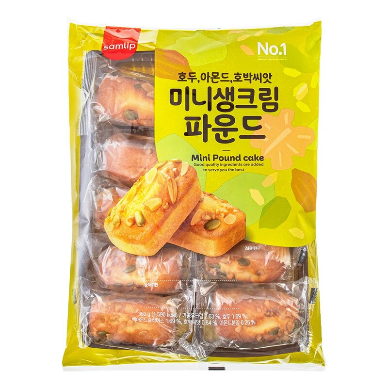 삼립 미니 생크림 파운드, 360g, 2개