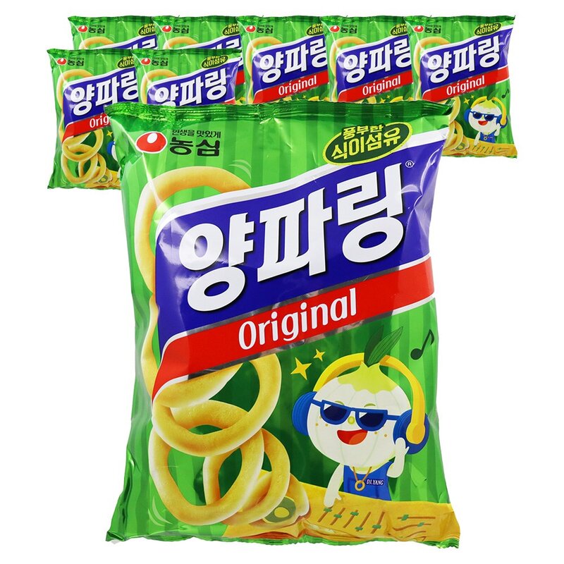 농심 양파링, 80g, 5개