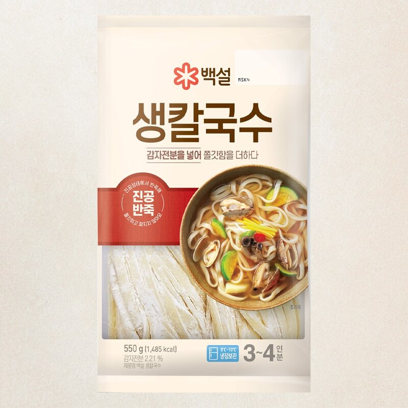 백설 생칼국수, 550g, 1개