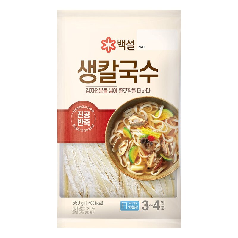 백설 생칼국수, 550g, 1개