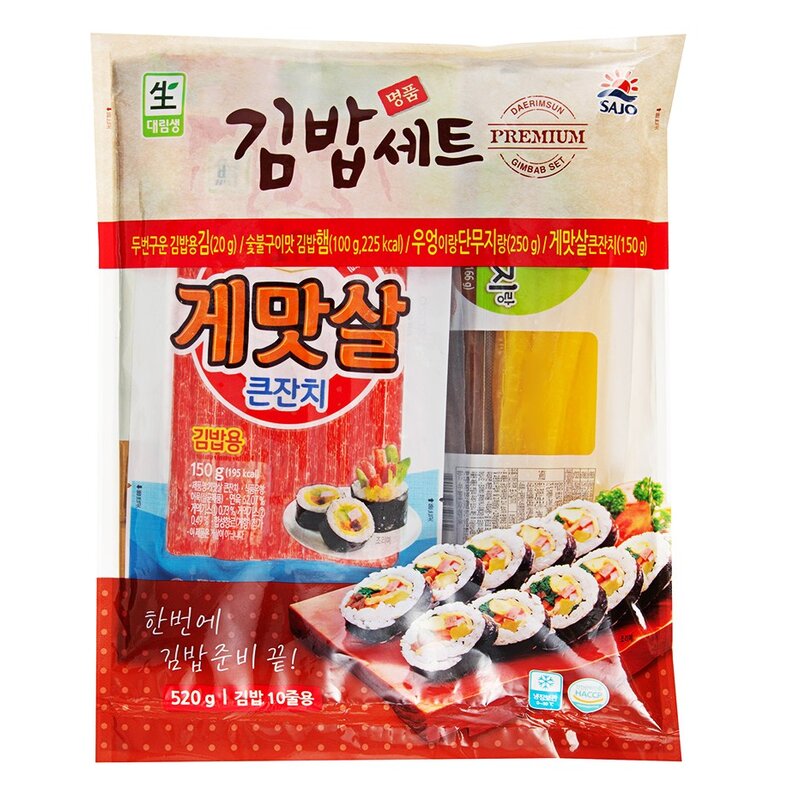 사조 명품 김밥재료 5종 세트, 520g, 2세트