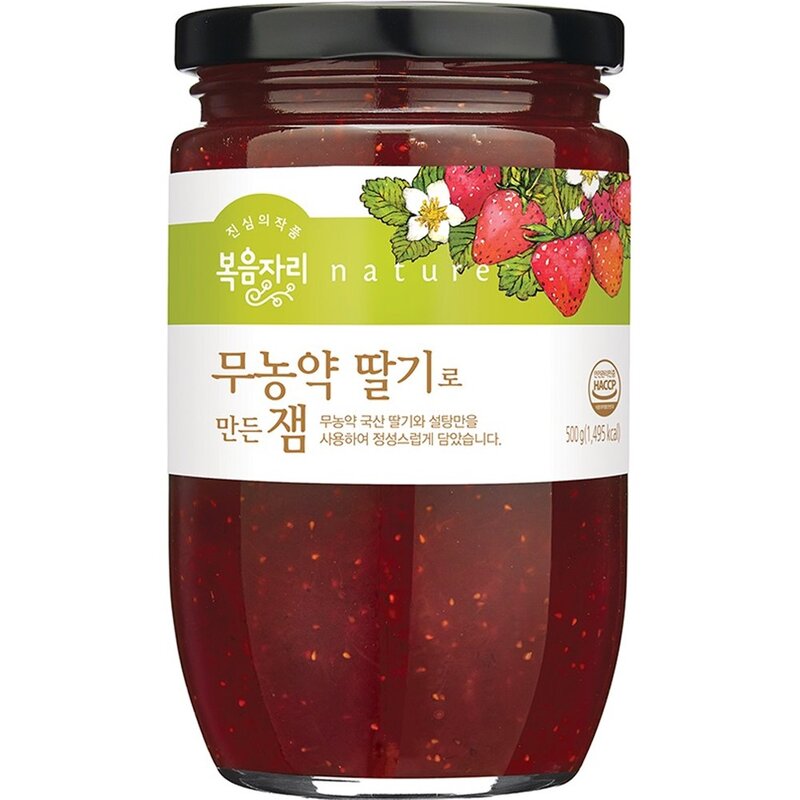 복음자리 무농약 딸기로 만든 잼, 500g, 1개