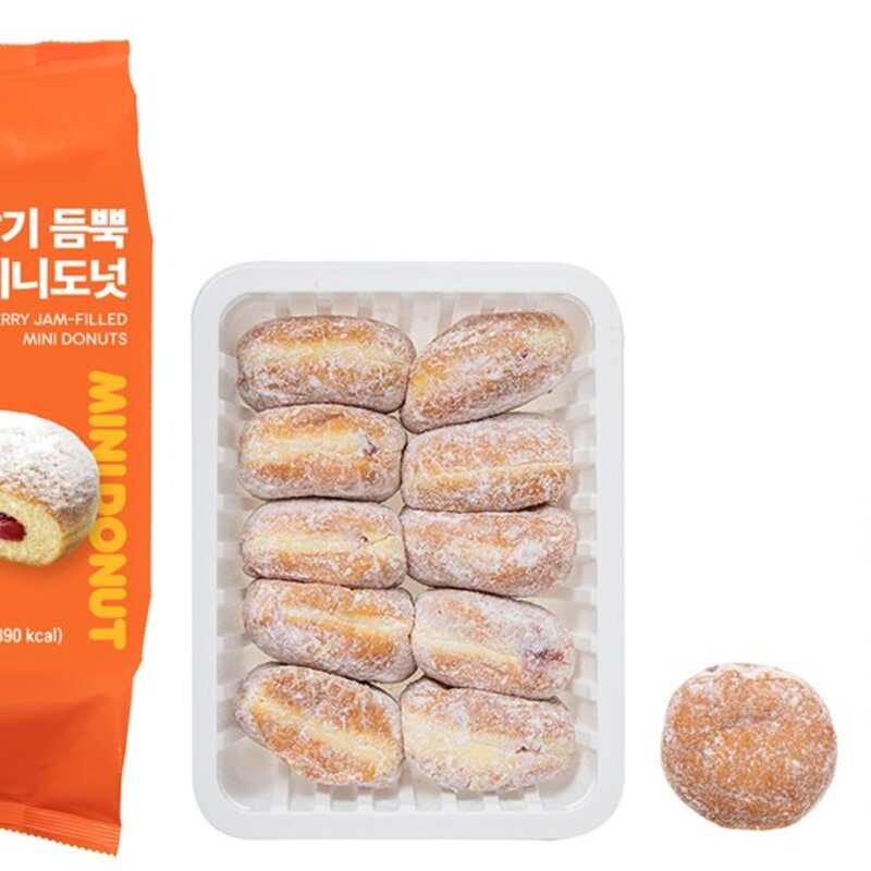 던킨 딸기 듬뿍 미니도넛 (냉동), 250g, 3개