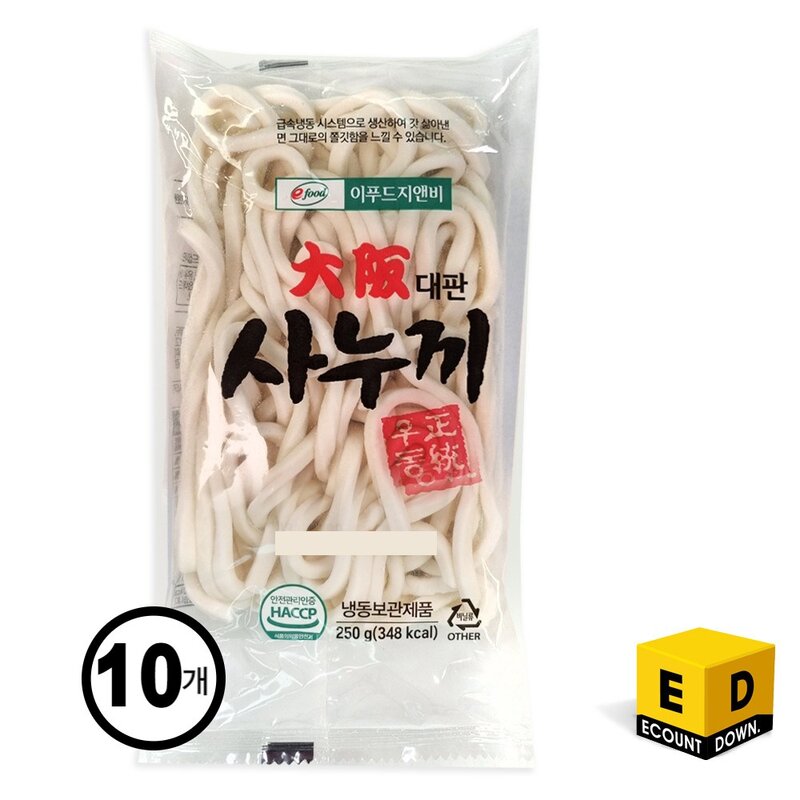 대판 사누끼 우동 개별포장, 5개, 250g