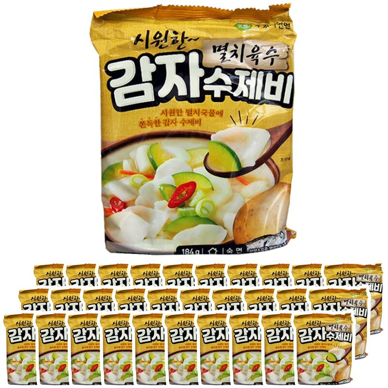 이가자연면 멸치육수 감자 수제비, 184g, 5개