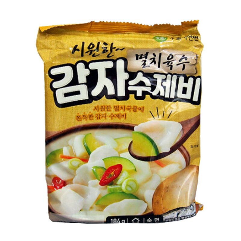 이가자연면 멸치육수 감자 수제비, 184g, 5개