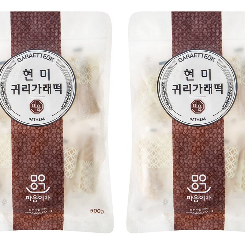 착한마을마음이가 현미귀리가래떡 (냉동), 500g, 2개