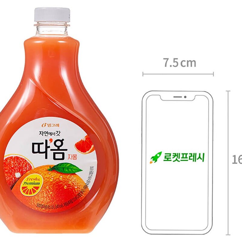 따옴 자몽주스, 1.6L, 1개