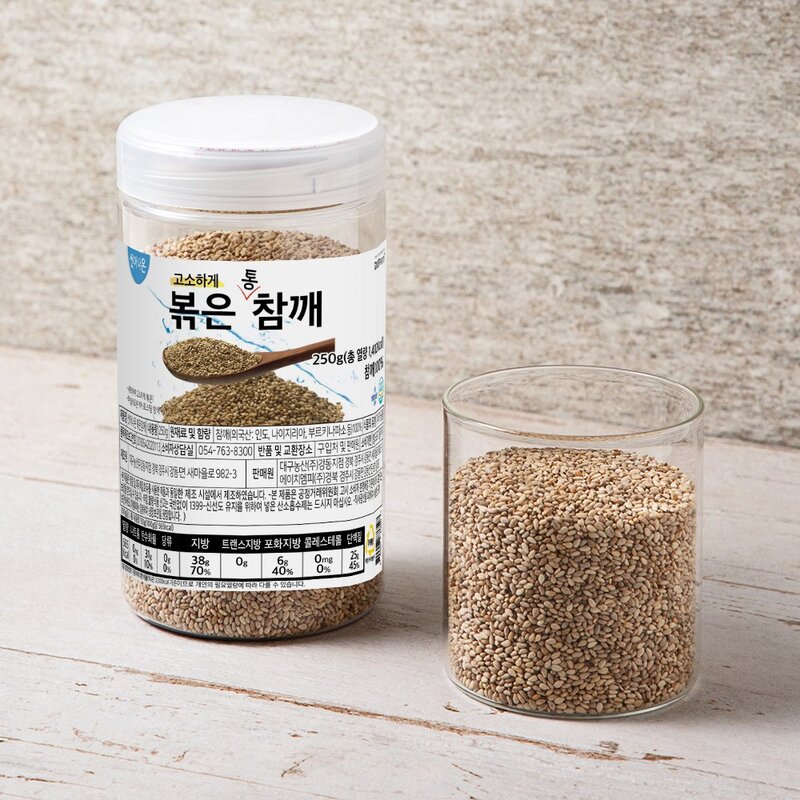 대구농산 씻어나온 볶은참깨, 2kg, 1통