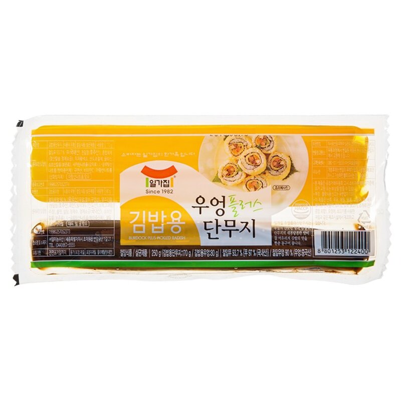 일가집 김밥용 우엉 80g + 단무지 170g, 250g, 1세트