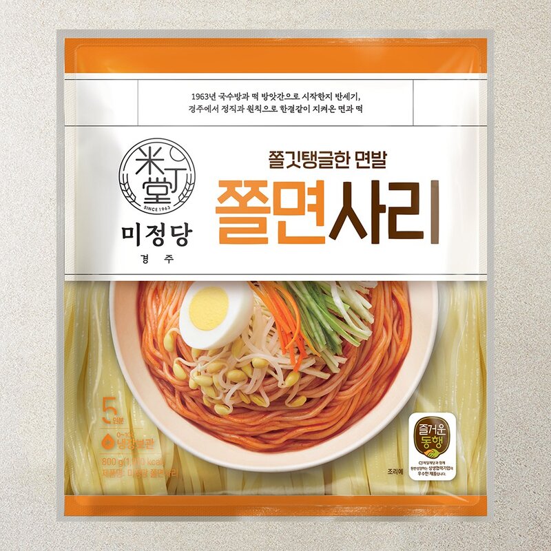 즐거운동행 미정당 쫄면사리, 800g, 1개