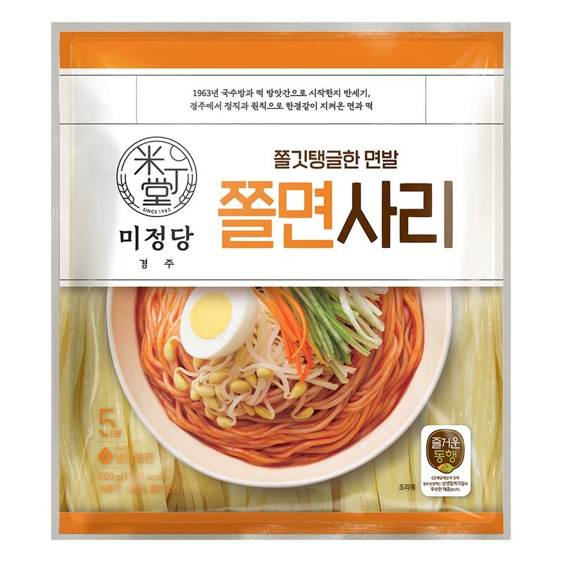 즐거운동행 미정당 쫄면사리, 800g, 1개