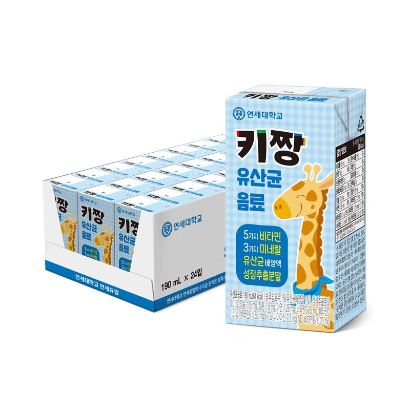 연세키짱 키짱 유산균 음료, 190ml, 24개