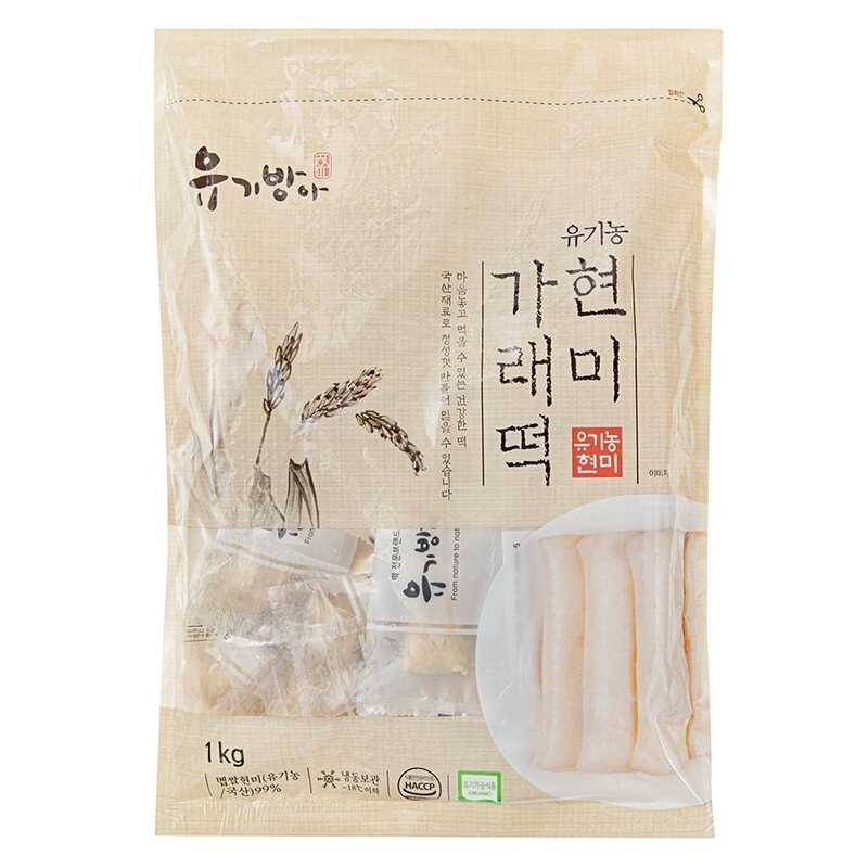 유기방아 현미가래떡 (냉동), 1kg, 1개