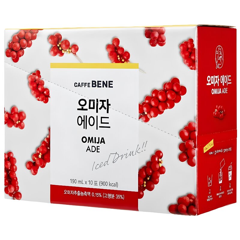 카페베네 오미자 에이드, 190ml, 50개