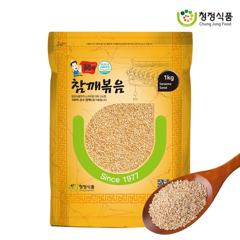 청정식품 HACCP 수입산 고소한 통 참깨볶음 1kg, 1개