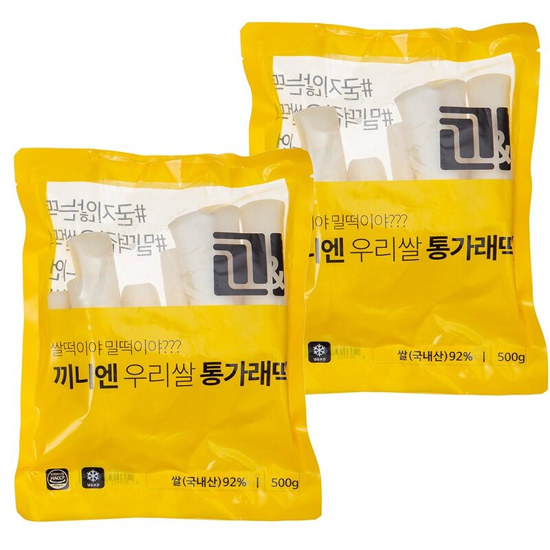 끼니엔 우리쌀 통가래떡 (냉동), 500g, 2입