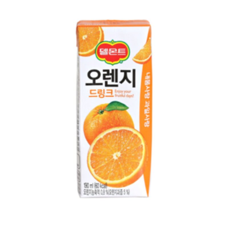 델몬트 드링크팩 오렌지, 190ml, 48개