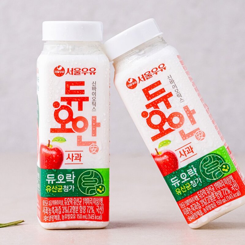 서울우유 듀오안 사과 요구르트, 150ml, 8개