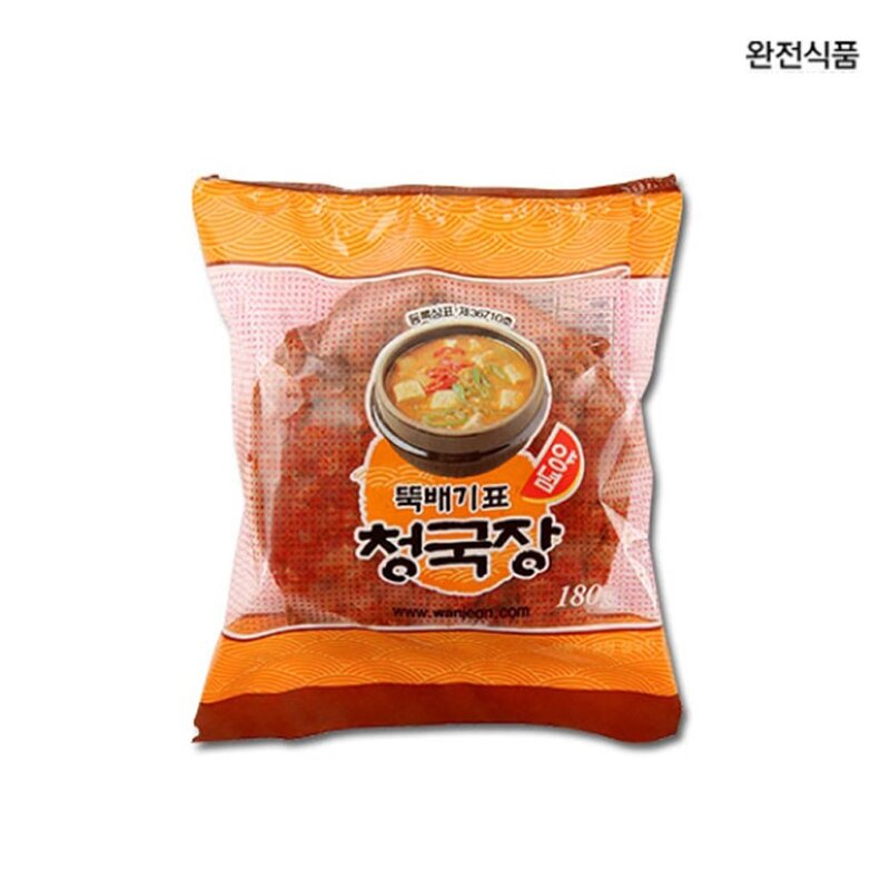 완전식품 뚝배기표 양념 청국장 180g 15개 청국장 찌개 간편요리 양념장 집밥