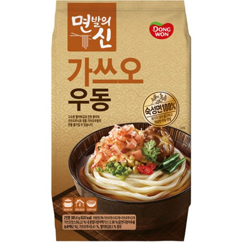 동원 면발의신 가쓰오우동 2인분, 385.6g, 4개