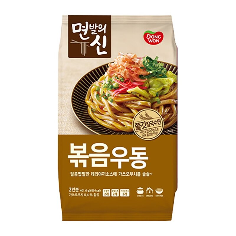 동원 면발의신 볶음우동 2인분, 401.6g, 4개