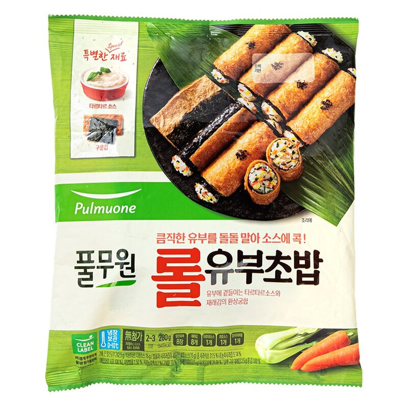 풀무원 롤유부초밥, 280g, 1개