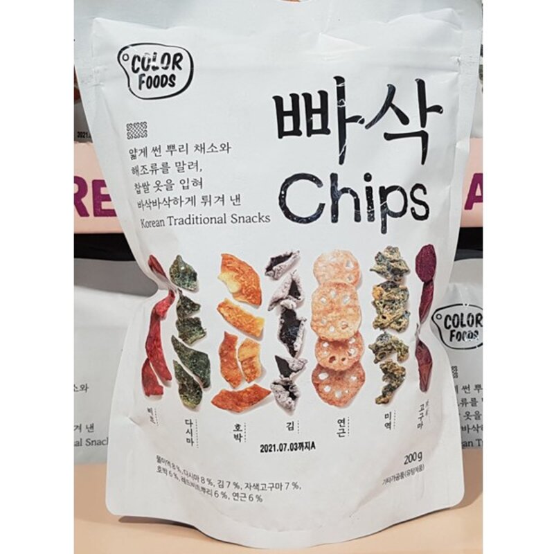 빠삭칩부각 200g 7가지맛 묶음상품, 3개