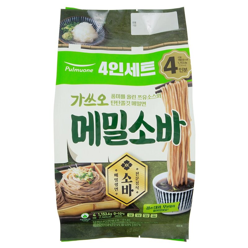 풀무원 가쓰오 메밀소바 4인, 1.154kg, 1개