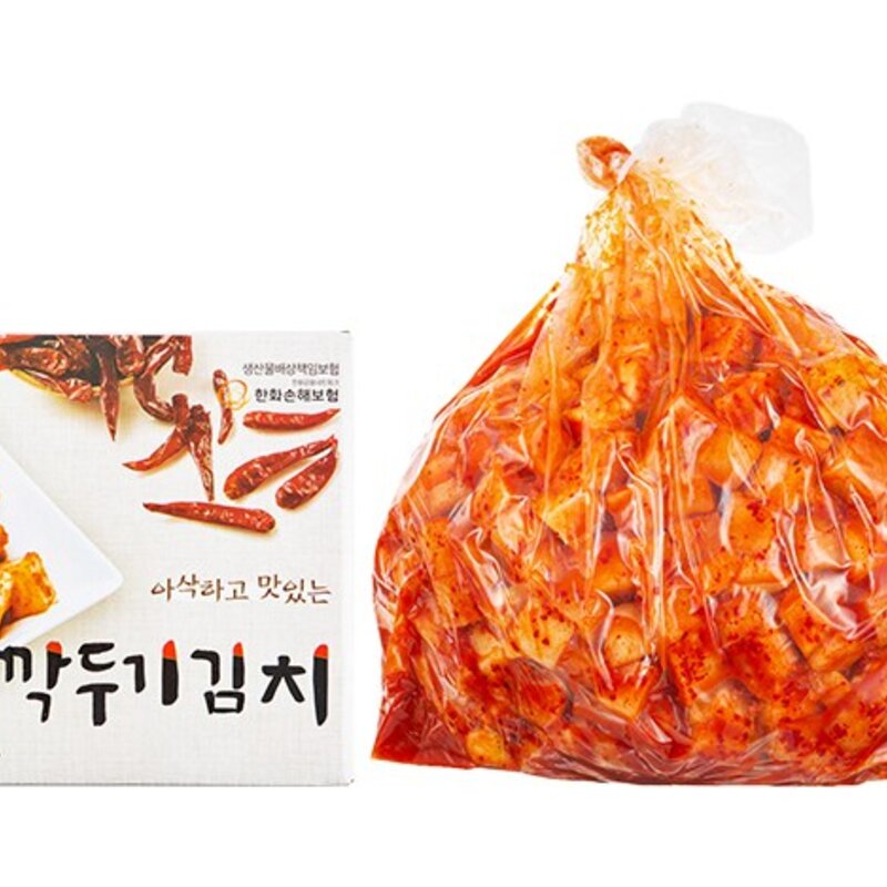 깍두기 김치, 10kg, 2개