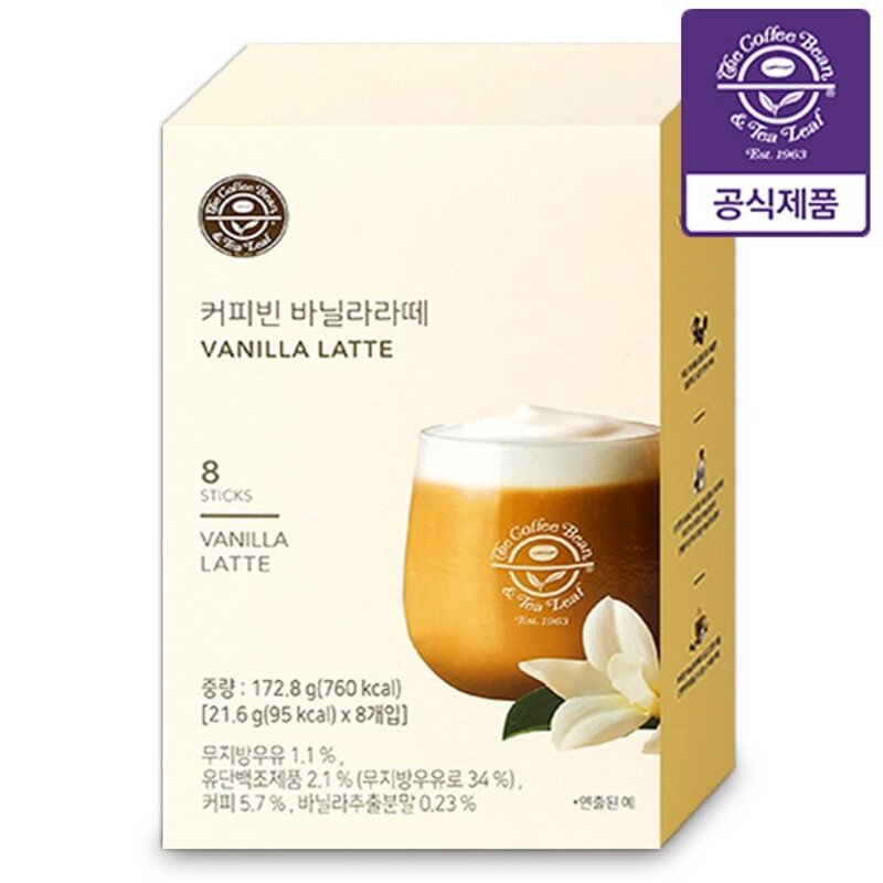 커피빈 바닐라라떼, 21.6g, 24개입, 2개