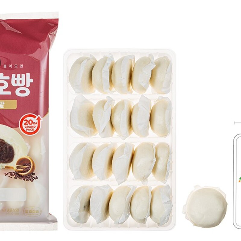 삼립 mini 단팥 호빵 20개입 (냉동), 820g, 1개