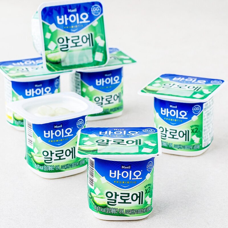 매일바이오 알로에 떠먹는 요구르트 80g x 6p, 480g, 1개