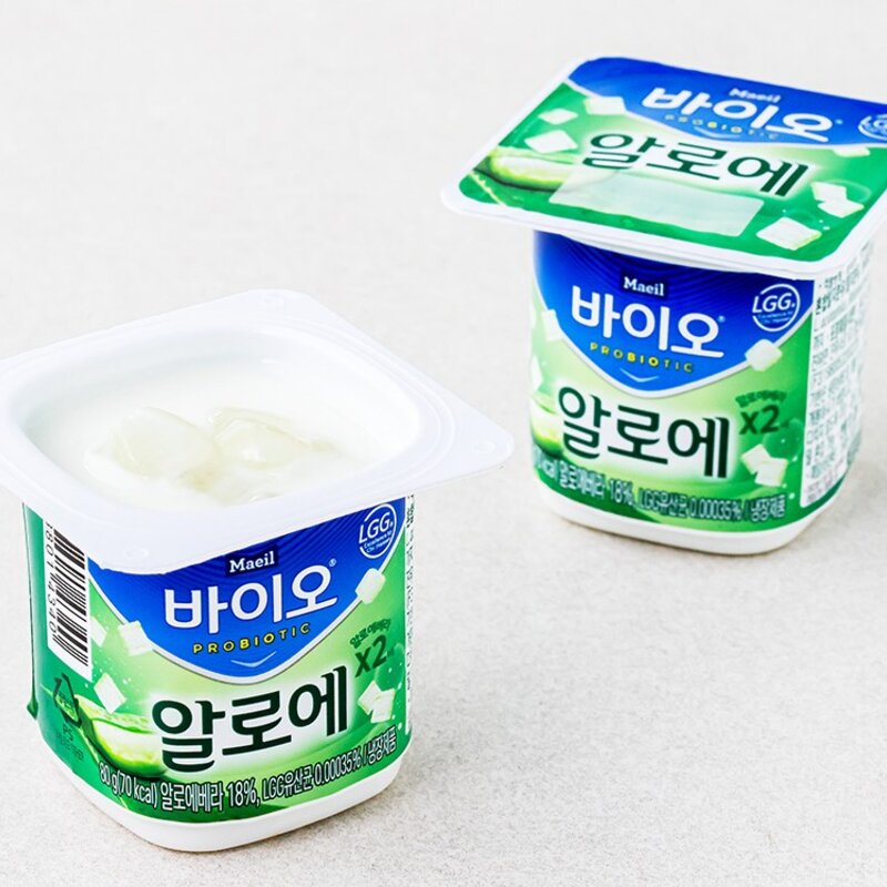 매일바이오 알로에 떠먹는 요구르트 80g x 6p, 480g, 1개