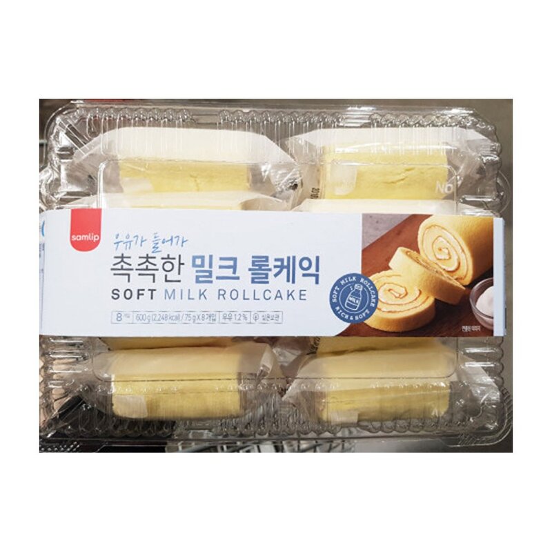 삼립 클래식 롤케익 밀크롤케익 75g x 8개입 코스트코 빵, 1개