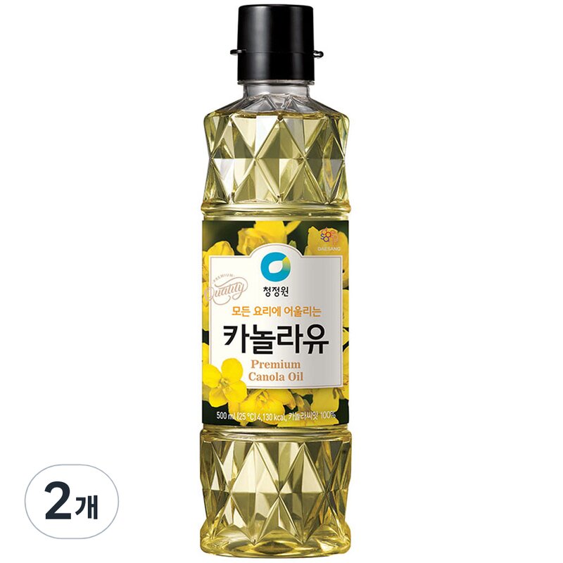 청정원 카놀라유, 900ml, 2개